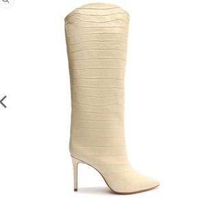 Schutz Maryana Crocodile-Embossed Leather Boot